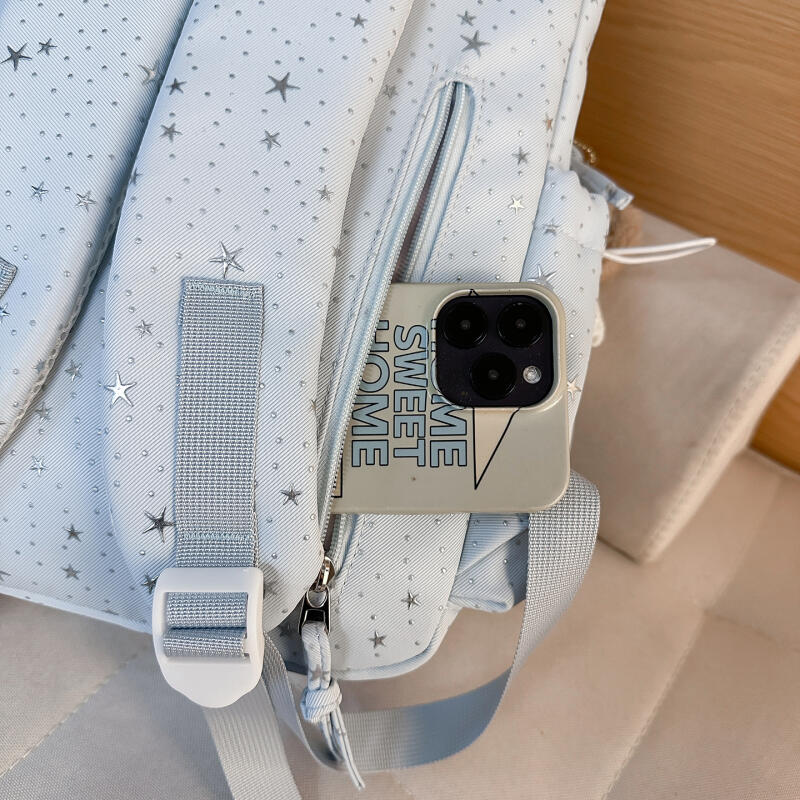 Star Print Student Schoolbag Women's Travel Lightweight Backpack