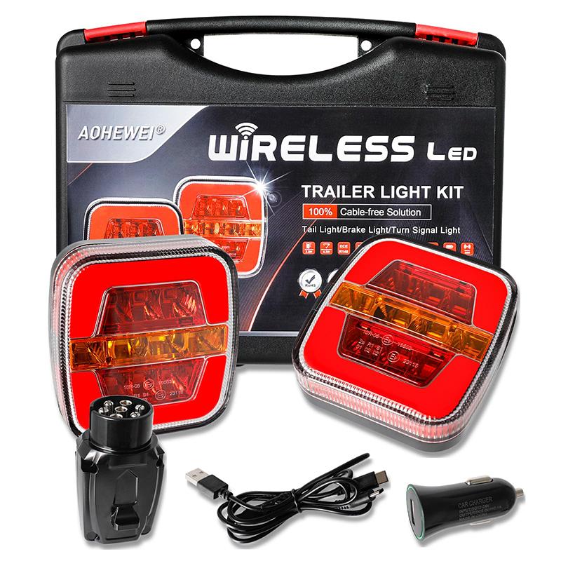 Trailer Rear Light Wireless Magnetic Led Lights 12/24v, Lorry Caravan Campers Caravans, Rear Light Signal Warning Brake Light