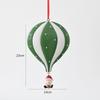 Iron Hot Air Balloon Ornament Red Green White Hanging Loop Christmas Balloon Pendant Lightweight Durable Santa Claus Pendant