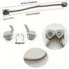 2pc Magnetic Curtain Tieback - Easy No-Drill Installation with Twine Loop, Stylish Holdback for Drapes, Curtains for Living Room