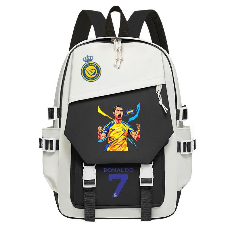 Football Player C Luo Peripheral Printing Trend Schoolbag Junior High School High School Students Large Capacity Spine Backpack