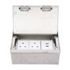Bodeneinbaudose 4000W 13A 2 Steckdosen 2 USB-Anschlüsse Edelstahl PC Bodendosengehäuse für Büro Schule Hotel