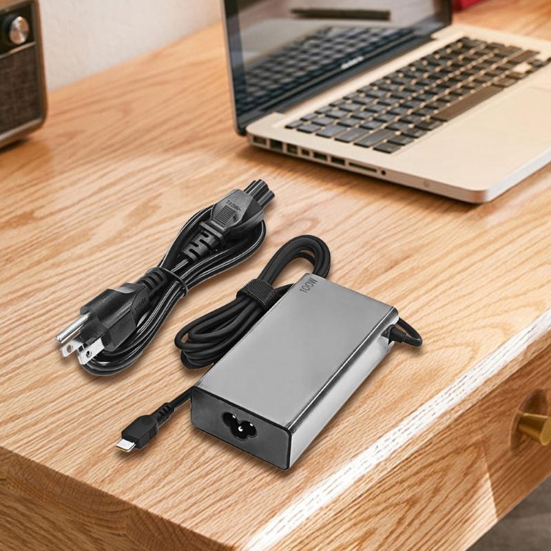 20V 5A USB C Laptop Charger Adapter 100W Fast Speed Power Supply with Charging Cable Compact for Laptops