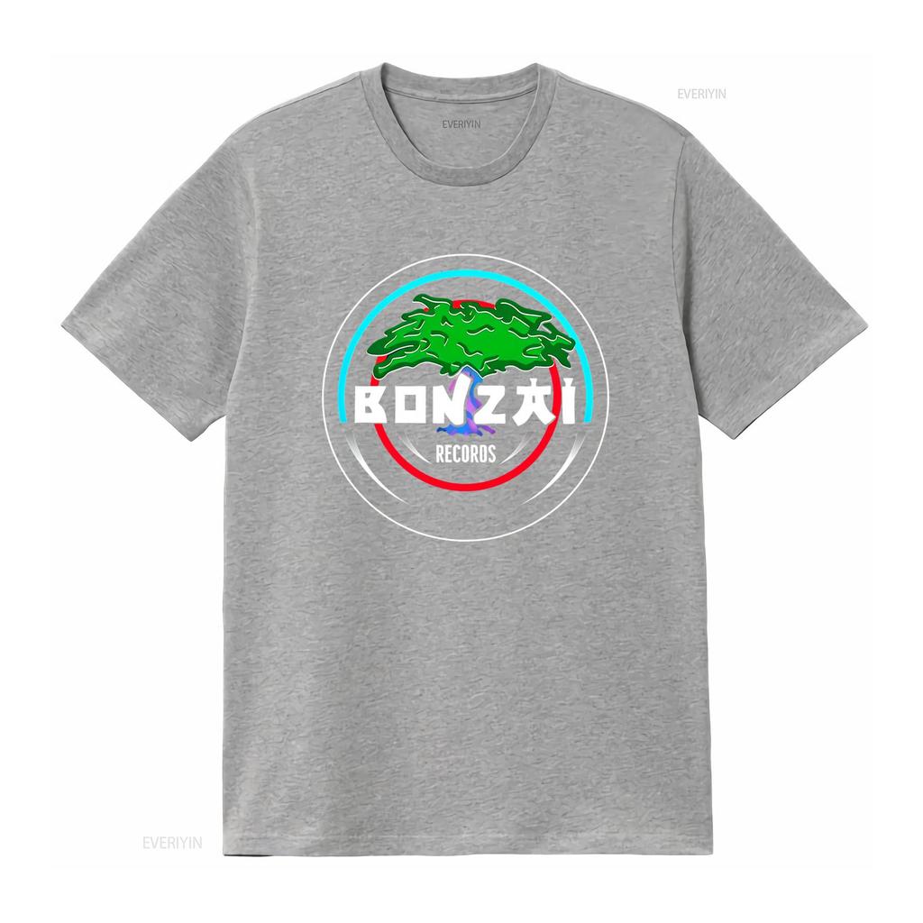 Bonzai Records T Shirt Techno Trance Hardcore All Sizes S M L XL 2XL Black Grey Vintage Washed Stretched Fashion Versatile