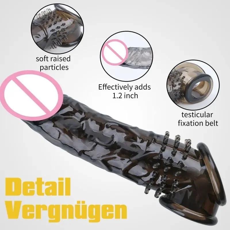 Penis sleeve for men jj thickening and lengthening spike braces sexual apathy special particles condom sex products