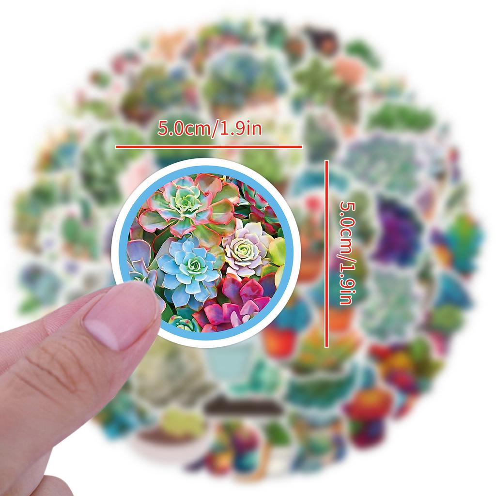 60 Succulents Graffiti Stickers Suitcase Computer Mobile Phone Water Cup Waterproof Stickers Stickers
