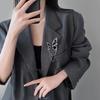 Black Butterfly Tassel Female Ins Sweet and Cool Style, High-end Temperament, Versatile and Fashionable Brooch