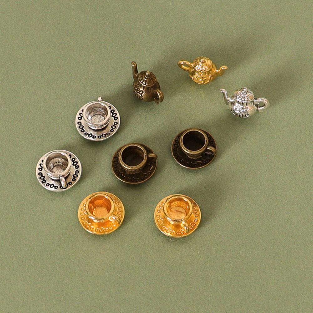 1:תה מיניאטורי 12 בית בובות 3 צבעים סיר הדמיית כוס קפה קישוטי בית בובות מיניאטורי