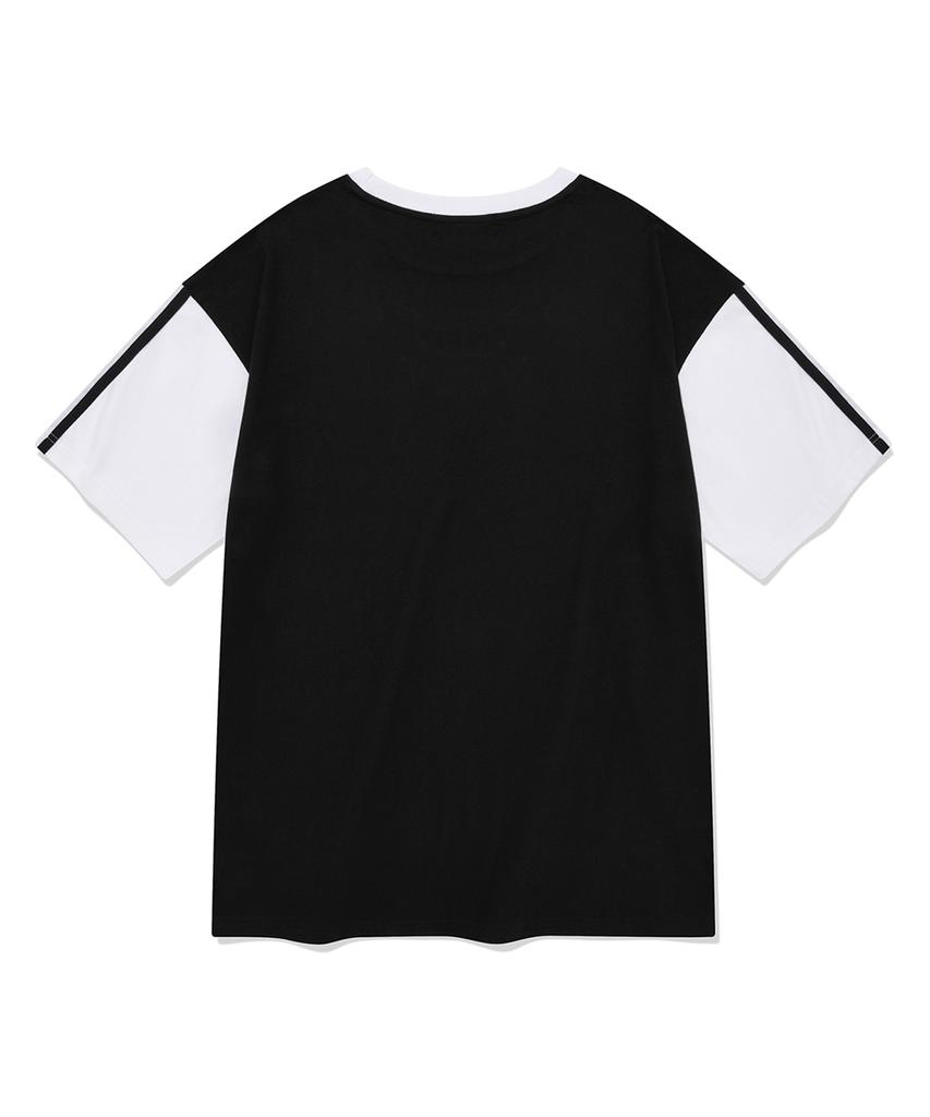 SAINTPAIN Sp Circle Logo Color Block T-Shirt - Black