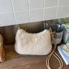 Plush bag women's 2025 autumn and winter niche plush shoulder bag popular fashion commuter messenger small square bag