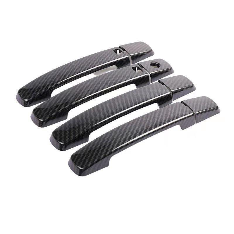 Coppa Maniglia Porta in Fibra di Carbonio Nera Lucida per Nissan Qashqai/Dualis 06-13