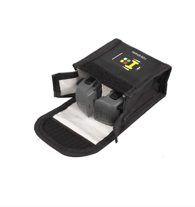 Lipo Battery Safety Bag, 1Pc, Fireproof and Explosion-Proof, 80x45x80mm – Dual Battery – Ideal for DJI Spark RC Battery