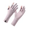 Sunscreen gloves summer women outdoor sunshade driving ice silk driver cycling sports light and thin short ice silk gloves