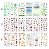 Decorative Sticker Pack for 72 12 Assorted Washi Decorative Adhesive Graffiti Patches Adults 1500+ Designs, Sheets, Themes, Stickers, Stickers,