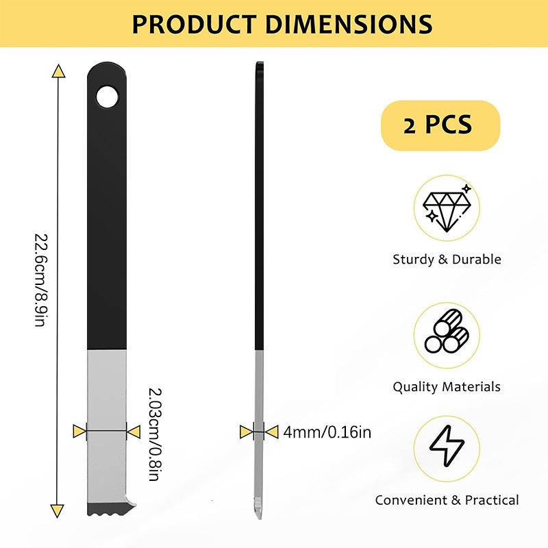 2 Zestawy Narzędzi Wyciągowych do Kostki Brukowej ze Skrobakami do Fug Mikroząbkowanymi, Ekstraktorami do Kostki Brukowej i Narzędziami do Ekstrakcji Kostki Brukowej