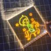 LED Children's Drawing Blackboard: DIY Light-Up, Dust-Free, Handwriting Board with Stand