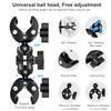 PULUZ Fahrradlenker-Halterungs-Kit mit Doppelklemmkopf und 150cm Unsichtbarem Selfie-Stick für Insta360 X5, X4, X3, X2, X ONE und RS Action-Kameras, für Re