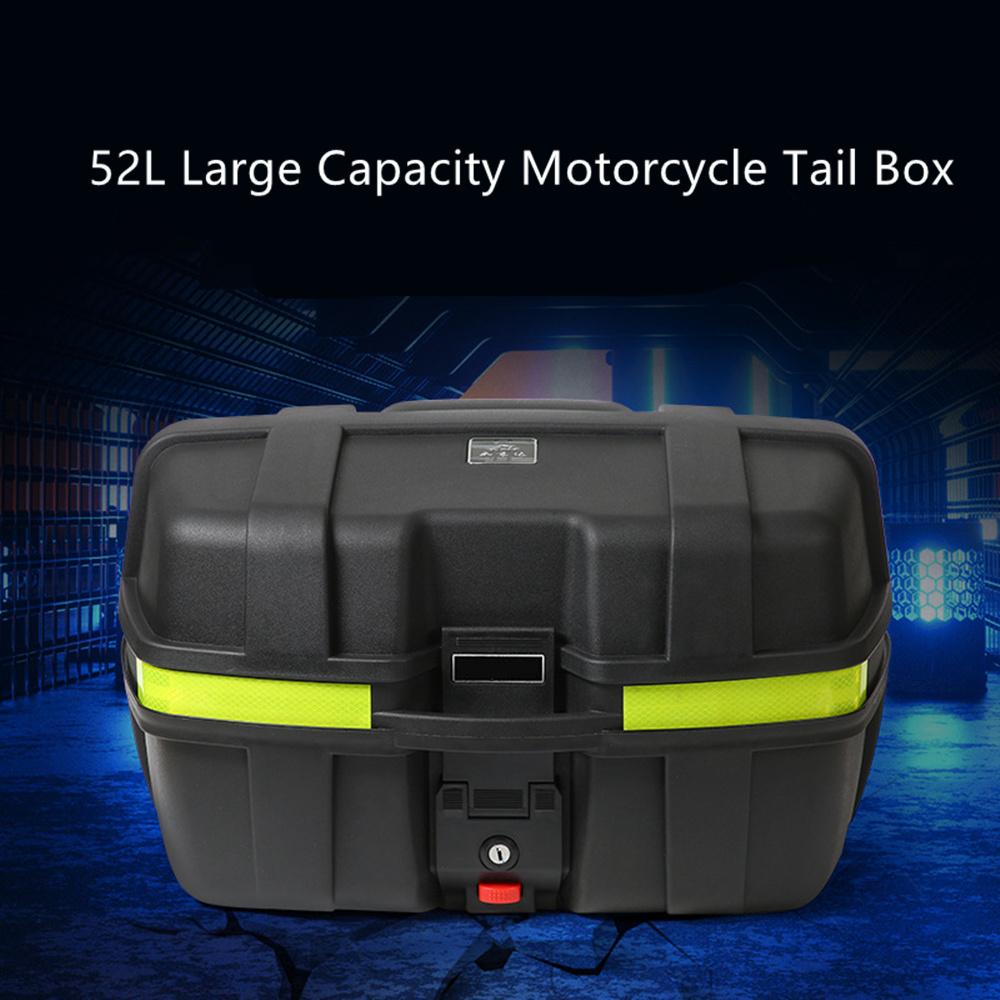 Universal 52L Motorcycle Scooter Rear Box Tail Luggage Storage Large Case 56cm X 43cm X 32cm