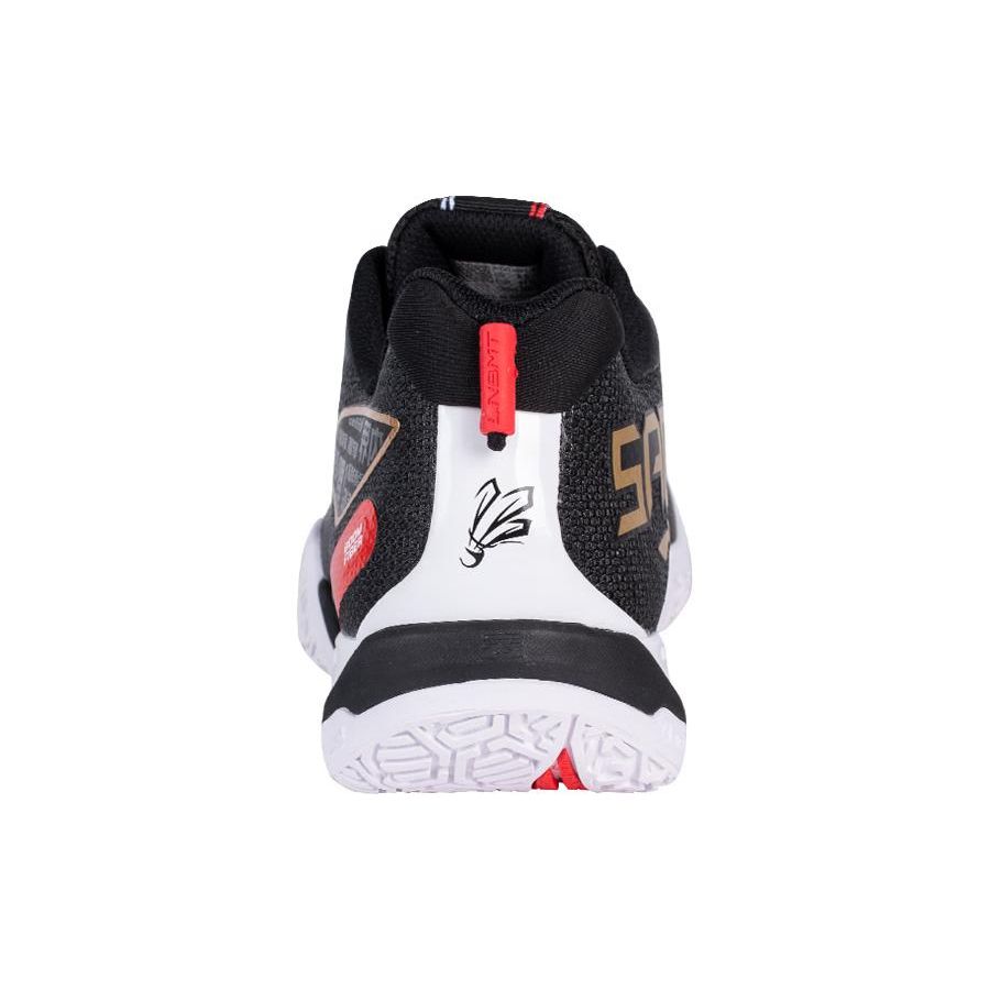 Li Ning 2 SE Rubber Comfortable Versatile Non-Slip Wear-Resistant Lightweight Low-Top Badminton Shoes Unisex Shoes Black Red AYZU001-3