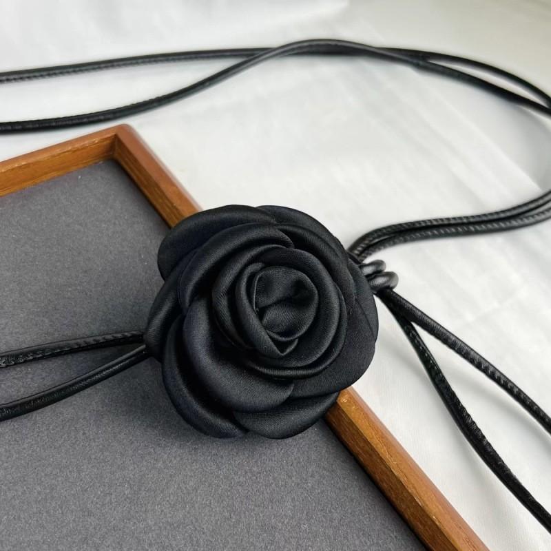 Unique And Trendy Double Layered Waist Rope In Black And White For Dress Enhancements