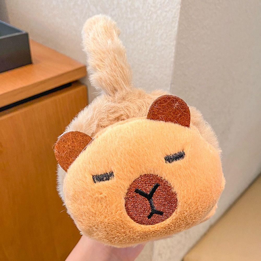 Windproof Capybara Plush Earmuffs Thicken Cold-proof Ear Mask Cute Ear Cover  Holiday Gifts