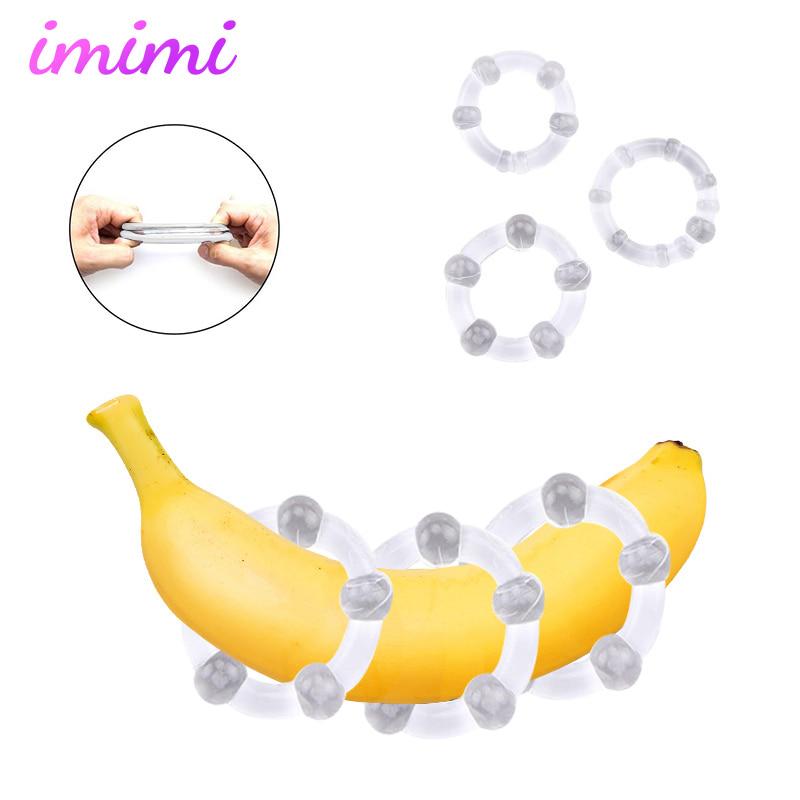 Penis Rings 3pcs/set Men Erection Cock Rings Male Enhancer Ejaculation Delay Cock Ring