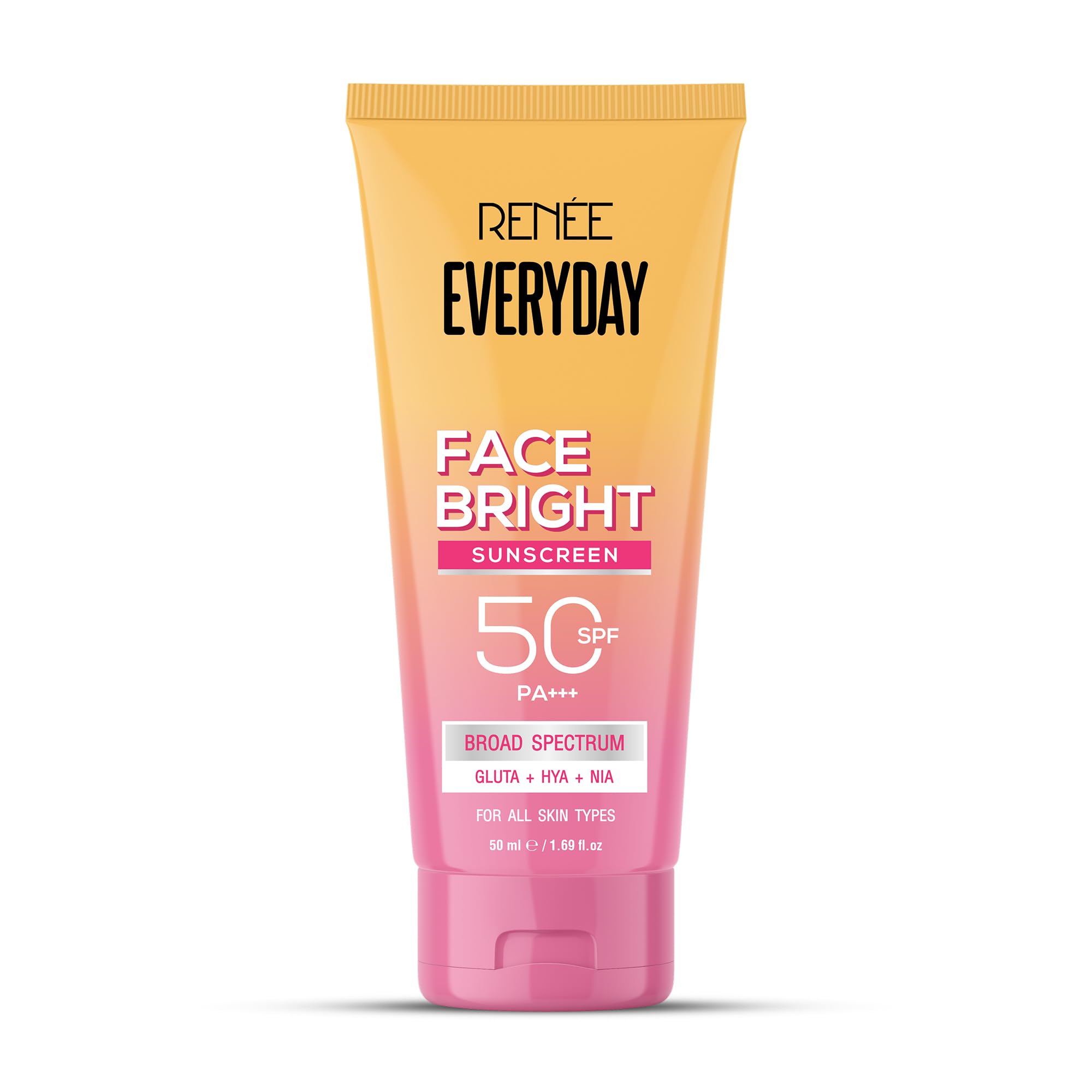 

RENEE Everyday Face Bright Brightening Sunscreen SPF 50 PA+++ | In-Vivo Tested | With Niacinamide, Hyaluronic Acid & Glutathione | Broad Spectrum