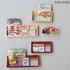 1/12 Mini Wall Bookshelf Model Miniature Study Furniture Decoration Scene Ornament