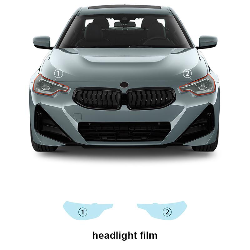 BMW 2 Series TPU Anti-Scratch Headlight and Mirror Protective Film