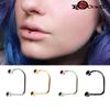 Acier Titane Ondulé Élégant Labret en Forme de U Féminin Tendance Club de Nuit Élégant Remplacement de Goujons pour Anneau de Lèvre Ornement Perforé Punk Européen et Américain