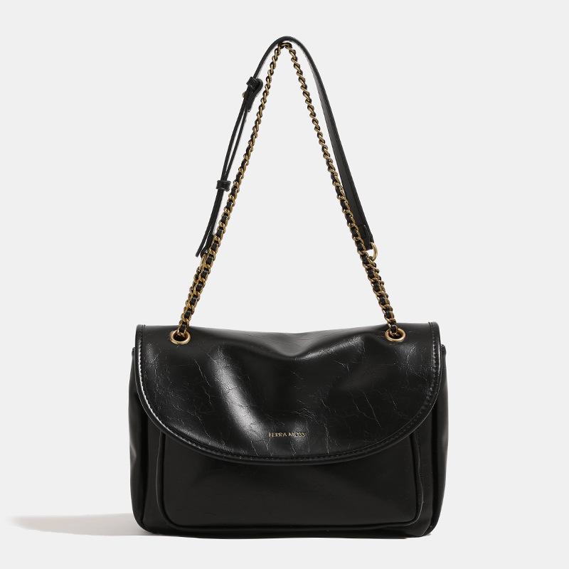 

Женская универсальная черная сумка-мессенджер - элегантная, модная, оригинальный дизайн, большая сумка через плечо 31cm x 10cm x 21cm чёрный