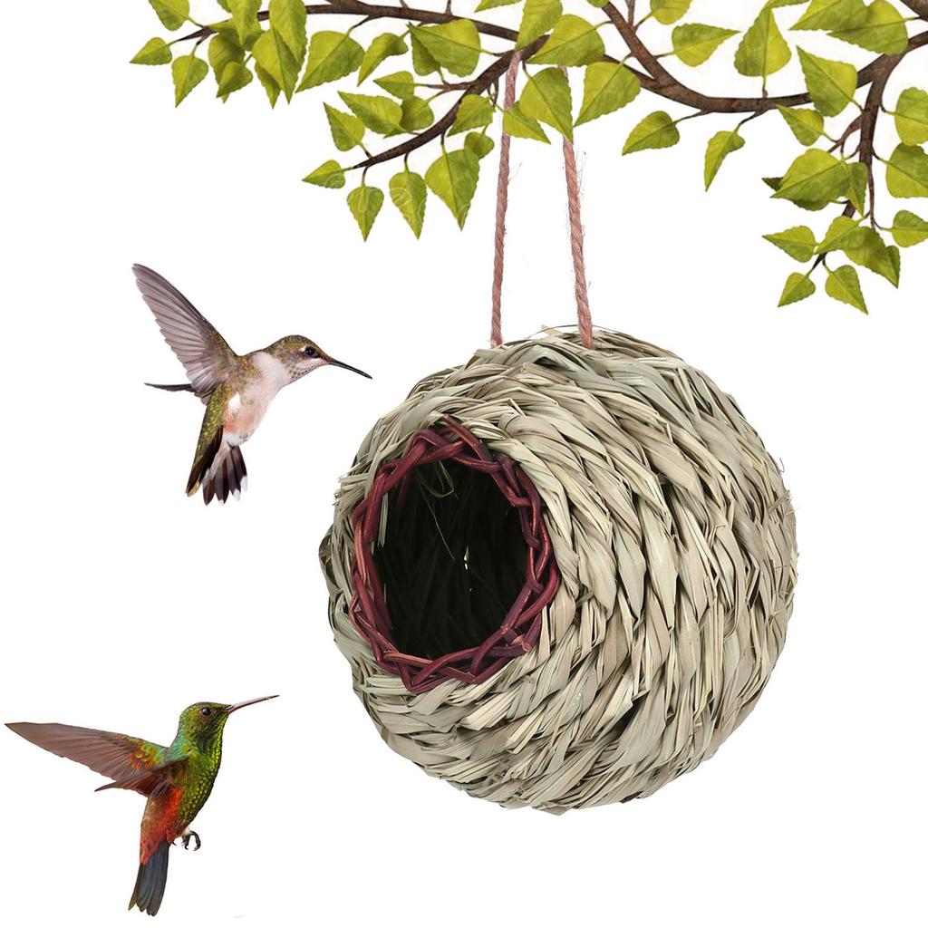 House Outdoor Hanging Bird House Straw Bird House Natural Bird House