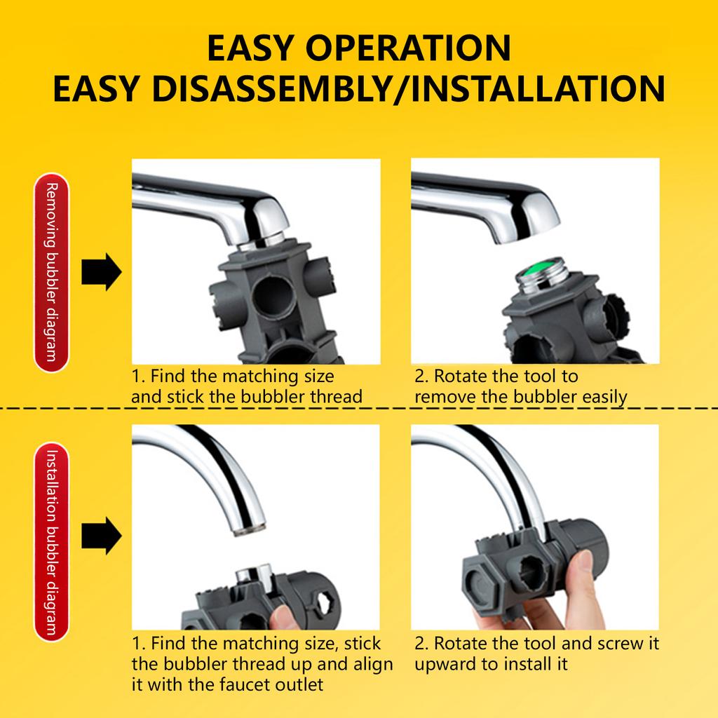 Multifunctional Faucet Wrench Set with Special Accessory Box Hand Tool Hexagon Wrenches Suitable for Restaurant Bathroom Repair