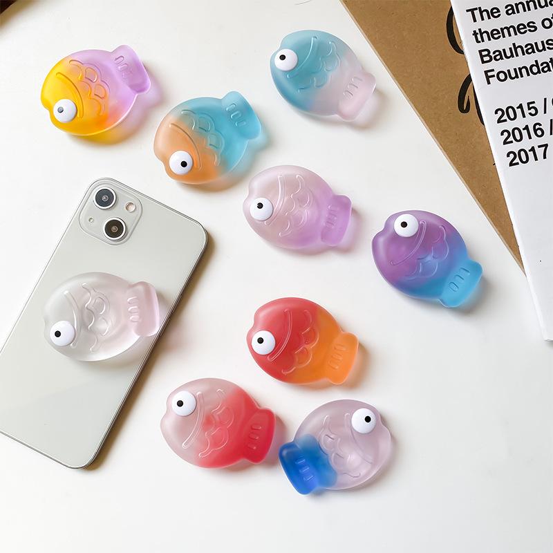 Three-Dimensional Xiaoyu Mobile Phone Airbag Bracket Contrasting Color Cute Back Sticker Retractable Niche Creative Ring Buckle Paste