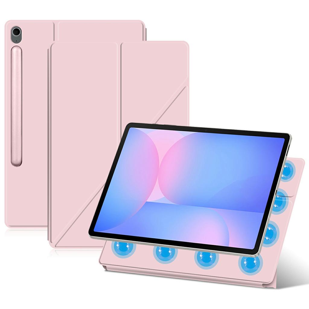 For Samsung Galaxy Tab S10 FE+ Case Origami Stand PU Leather Magnetic Tablet Cover