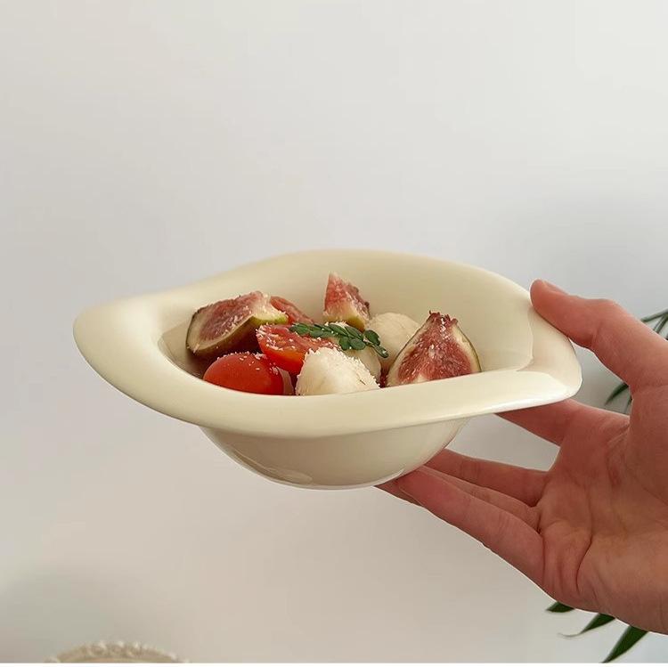 Ins Wind Special-shaped Salad Bowl High-value Yogurt  Oatmeal Breakfast Bowl Irregular Dessert Bowl Ice Cream