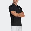 Adidas Heat.Rdy Tennis Polo Shirt with Solid Color Logo Print Men Tops Black HS3236