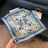 New 71 * 71cm Korean version small square scarf women's silk scarf spring and summer thin sunscreen scarf neck protection tied bag headband scarf