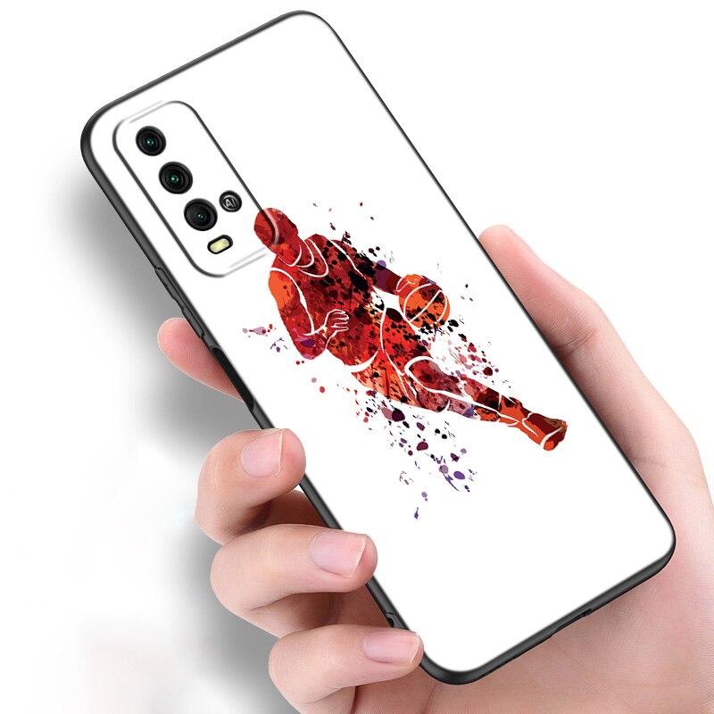 Coș de baschet dunk husă din silicon pentru telefon pentru Xiaomi Redmi Note 11 10 9 8 Pro 11T 10T 10S 9S 8T 9 9A 9C 9T Husă moale neagră