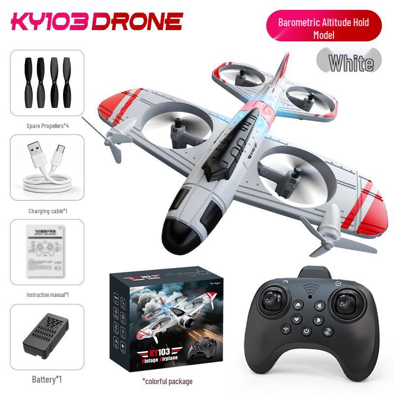 KY103 Stunt Kids' Durable RC Fighter Aircraft Model Quadcopter Toy Drone