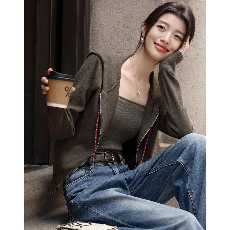 Demana Women's Hooded Embroidered Knit Sweater