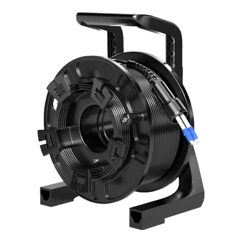 LIJIA Portable Armored Field Fiber Optic Cable with Dispensing Cart LC-LC 100m