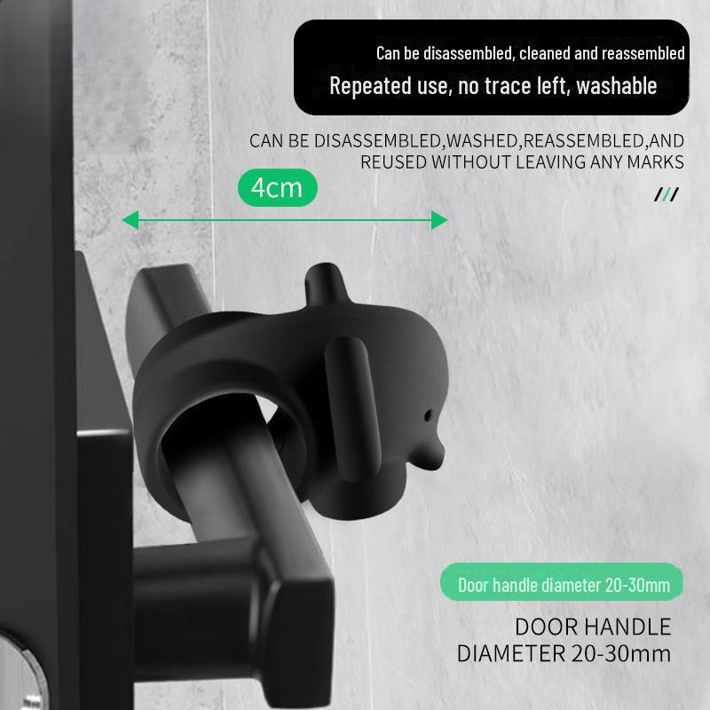 Opritor de mâner de ușă din silicon, anti-coliziune, fără perforații, pentru baie