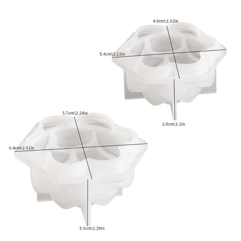 Flower Blossom Candle Molds for Making Candle Soap Christmas Present Room Decorations, Flower Candle SIlicones Molds