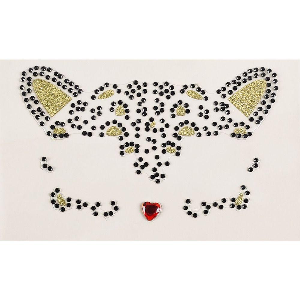 

Acrylic Fake Cat Face Stickers Long Lasting Tattoo Stickers Cat Face Tattoo Men 02