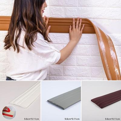 Adhesivo de pared autoadhesivo de línea de cintura suave NBR para zócalo, borde de zócalo para decoración del hogar