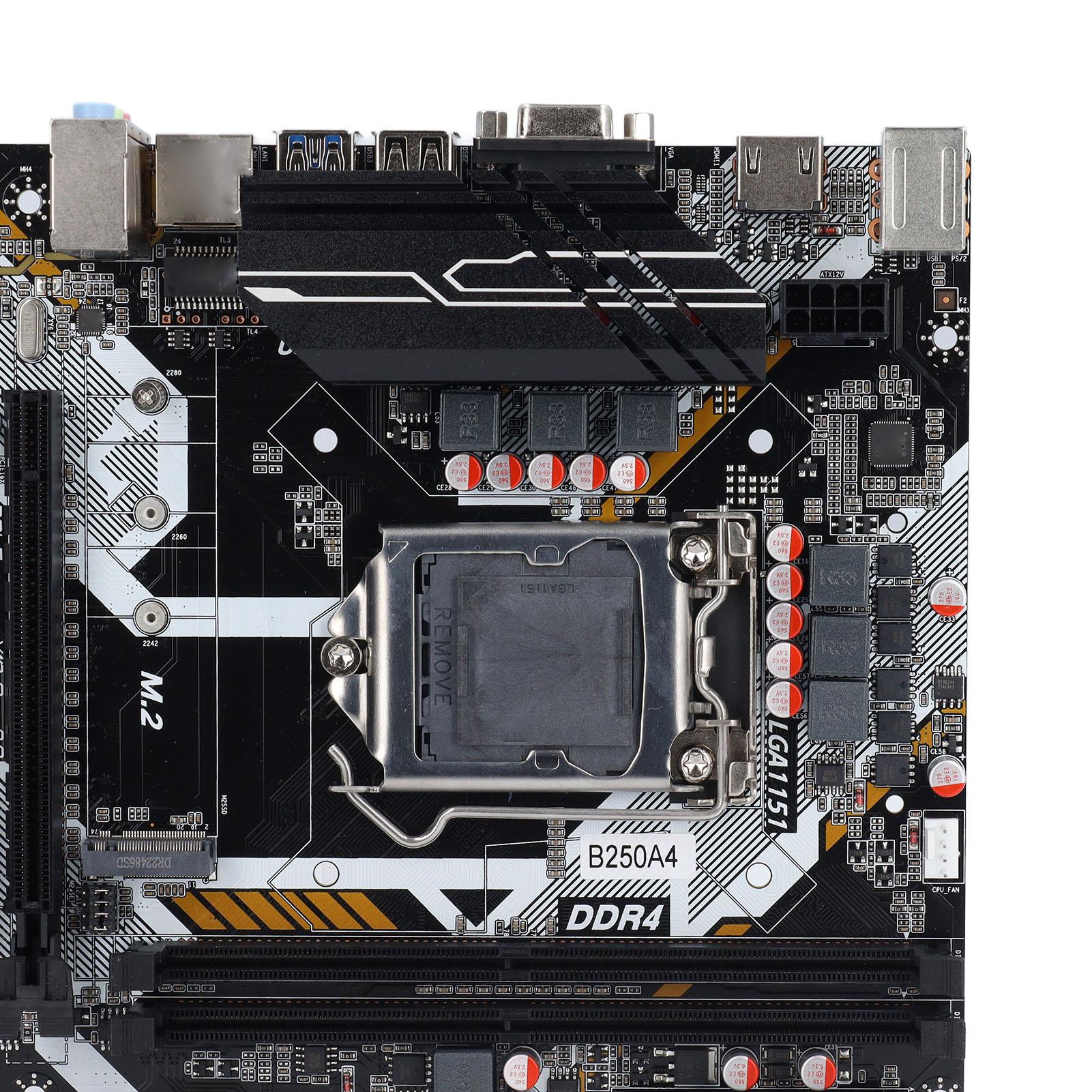 

B250 Motherboard for LGA 1151 PCI E X16 Gen 3.0 DDR4 VGA M.2 ATX Gaming Motherboard with Metal Heat