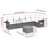 VidaXL Salon de Jardin avec Coussins 7 pcs, Canapés de Terrasse, Ensemble de Meubles de Patio, Mobilier d'Extérieur, Gris 3224576