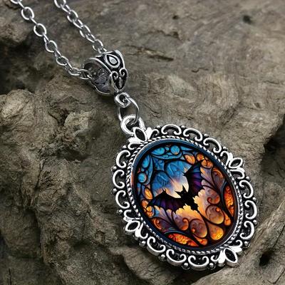 Pendant Gothic Retro Vampire Bat, Fashion Halloween Party Jewelry Gift Necklace