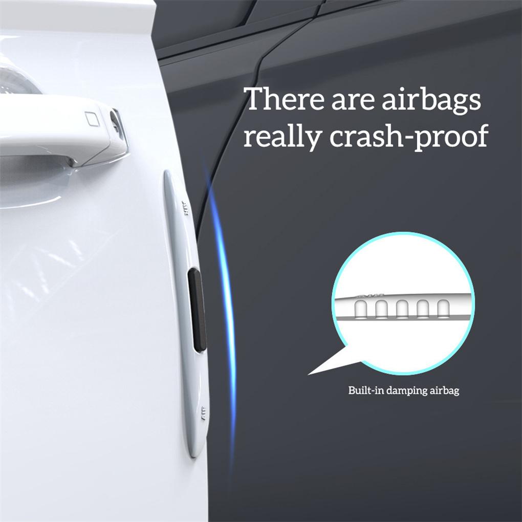 2 Pieces Car Door Protector Scratch Collision Strips Guard Shield Removal Anti-rub Silicone Stickers Vehicles